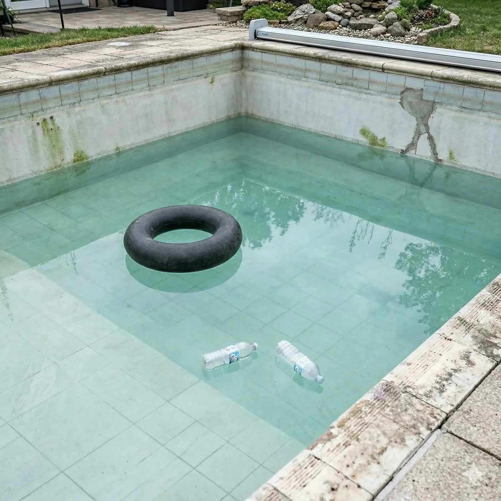 Bassin de piscine propre et eau bleue turquoise