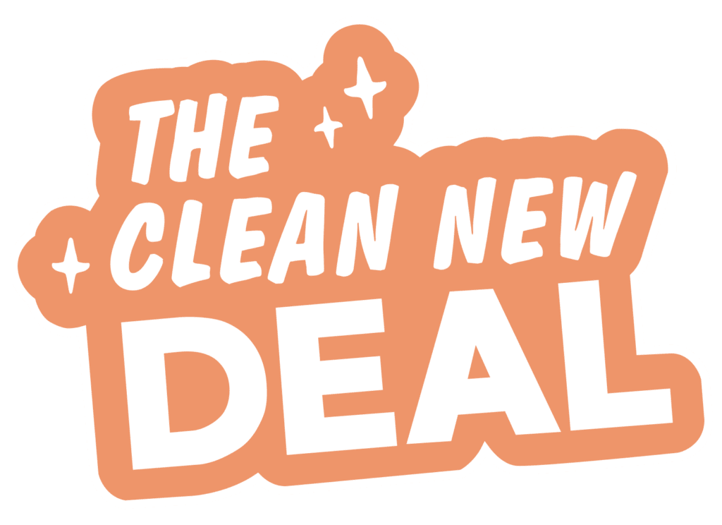 Logo the clean new deal pour la campagne de nettoyage avec Club Tidy 1