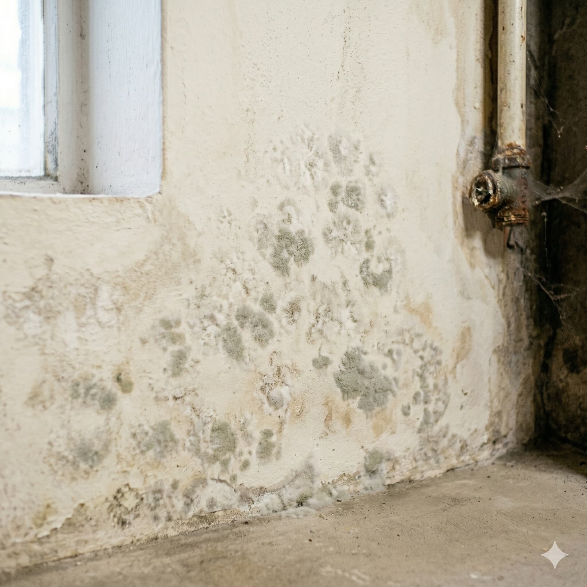 Nettoyage de moisissure sur un mur blanc avec un chiffon