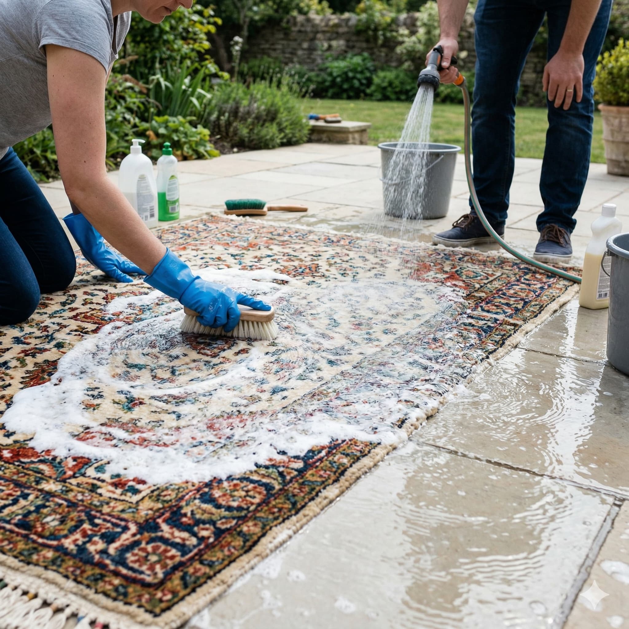 Tapis en laine propre et peigné dans un salon moderne